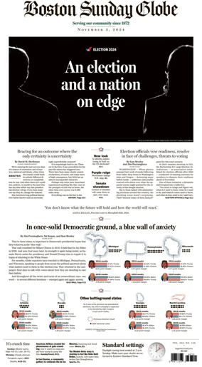 Cover of Boston Sunday Globe