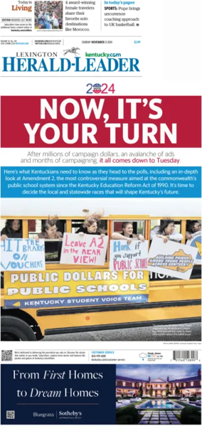 Cover of Lexington Herald-Leader (Sunday)