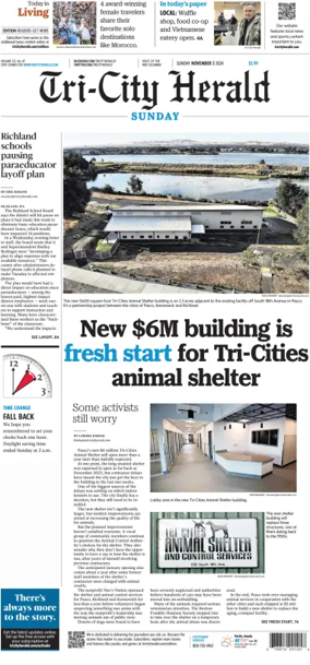 Cover of Tri-City Herald (Sunday)