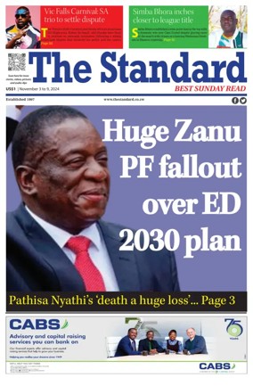 Cover of The Standard (Zimbabwe)