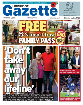Cover of Uxbridge Gazette