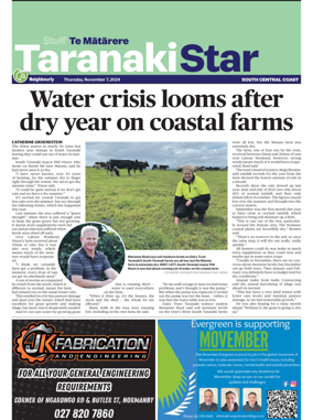 Cover of South Taranaki Star