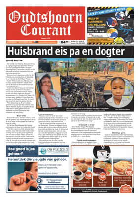 Cover of Oudtshoorn Courant