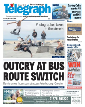 Cover of The Peterborough Evening Telegraph