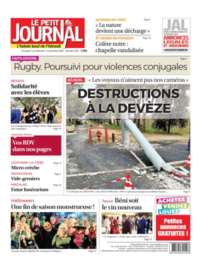 Cover of Le Petit Journal - L'hebdo local de l'Hérault