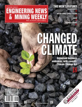 Cover of Engineering News and Mining Weekly