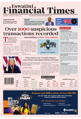 Cover of Eswatini Financial Times