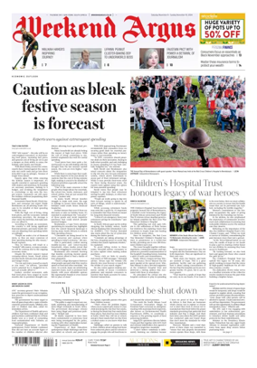 Cover of Weekend Argus (Saturday Edition)