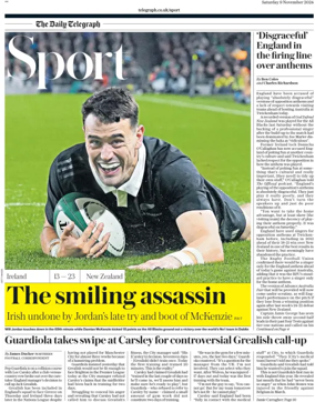 Cover of The Daily Telegraph - Sport Saturday