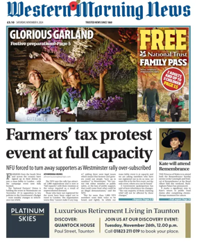 Cover of Western Morning News (Saturday)