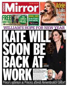 Cover of Sunday Mirror (Northern Ireland)