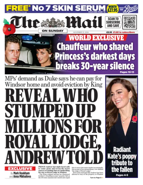 Cover of The Mail on Sunday