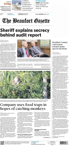 Cover of Beaufort Gazette (Sunday)