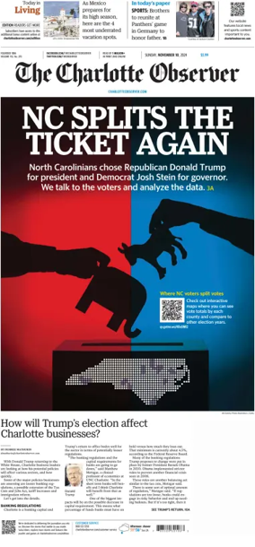 Cover of The Charlotte Observer (Sunday)