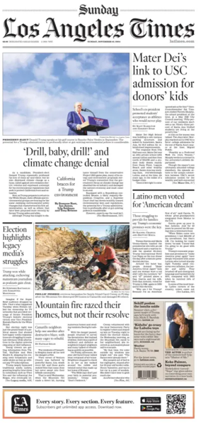 Cover of Los Angeles Times (Sunday)