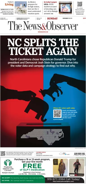 Cover of The News & Observer (Sunday)