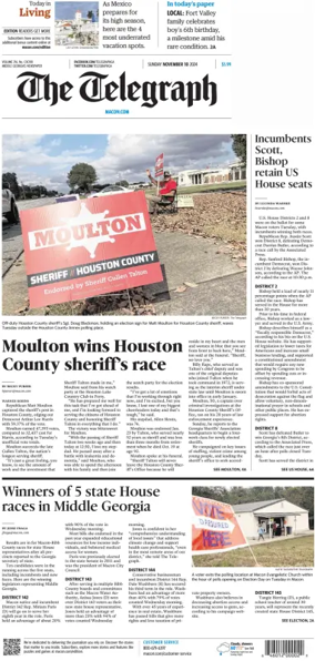 Cover of The Telegraph (Macon) (Sunday)