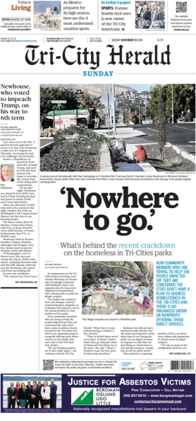 Cover of Tri-City Herald (Sunday)