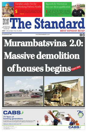 Cover of The Standard (Zimbabwe)