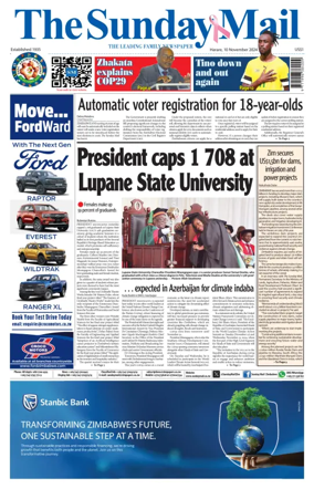 Cover of The Sunday Mail (Zimbabwe)