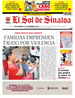 Cover of El Sol de Sinaloa