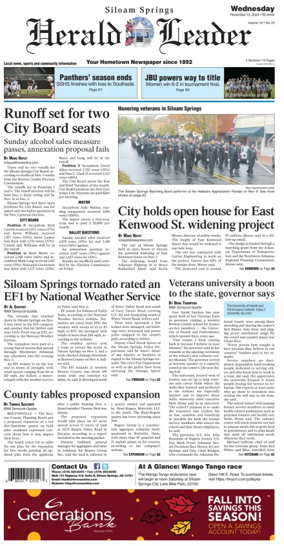 Cover of Siloam Springs Herald Leader