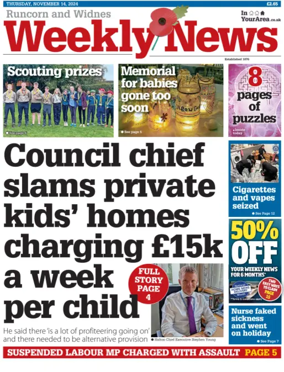 Cover of Runcorn & Widnes Weekly News