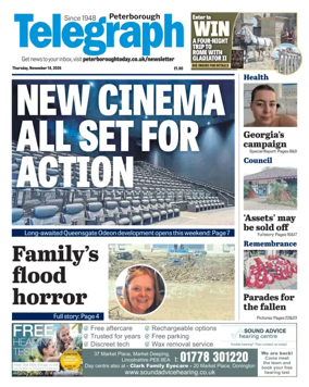 Cover of The Peterborough Evening Telegraph