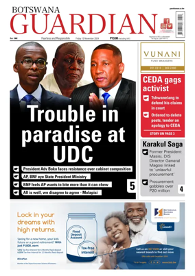 Cover of Botswana Guardian