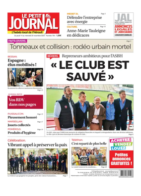 Cover of Le Petit Journal - L'hebdo local de l'Hérault