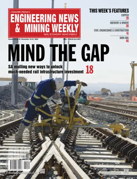 Cover of Engineering News and Mining Weekly