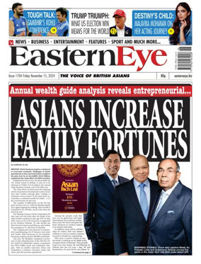 Cover of Eastern Eye (UK)