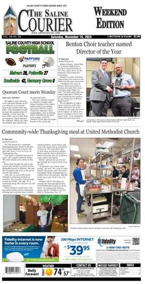 Cover of The Saline Courier Weekend