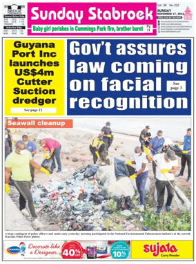 Cover of Stabroek News Sunday