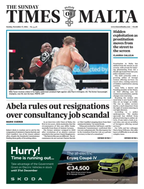 Cover of The Sunday Times of Malta