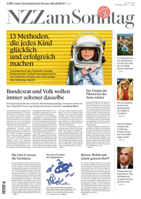 Cover of Neue Zurcher Zeitung Sunday