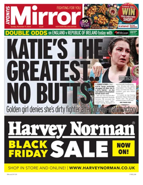 Cover of Sunday Mirror (Northern Ireland)