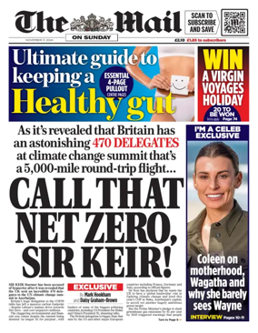 Cover of The Mail on Sunday