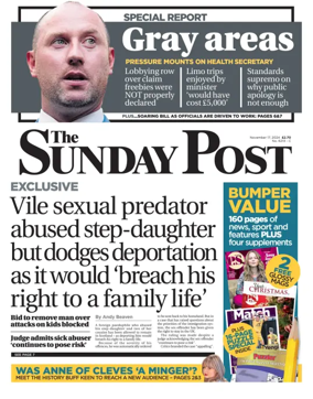 Cover of The Sunday Post (Central Edition)