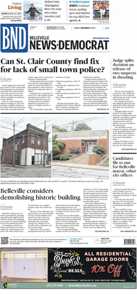 Cover of Belleville News-Democrat (Sunday)