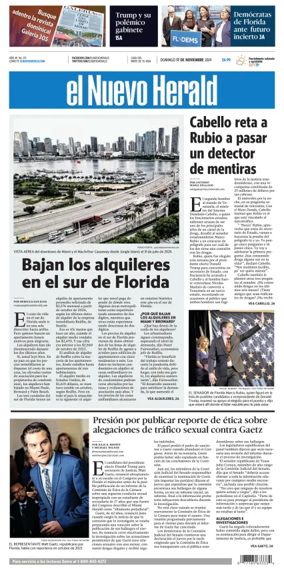 Cover of El Nuevo Herald (Sunday)
