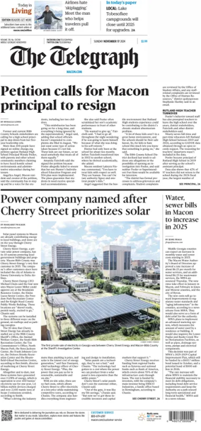 Cover of The Telegraph (Macon) (Sunday)