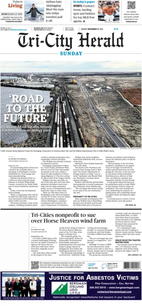 Cover of Tri-City Herald (Sunday)
