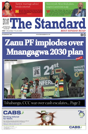 Cover of The Standard (Zimbabwe)