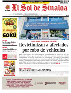 Cover of El Sol de Sinaloa