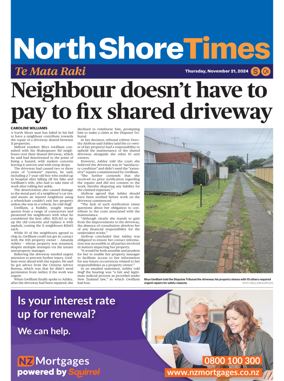 Cover of North Shore Times