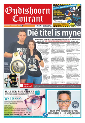 Cover of Oudtshoorn Courant