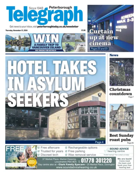 Cover of The Peterborough Evening Telegraph
