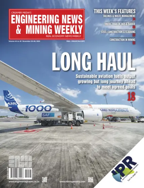 Cover of Engineering News and Mining Weekly