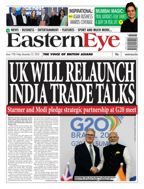 Cover of Eastern Eye (UK)